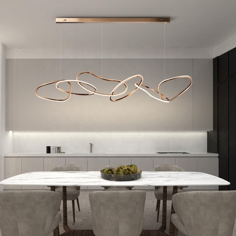 Ring Pendant Supplier - Gold Stainless Steel Ceiling Light