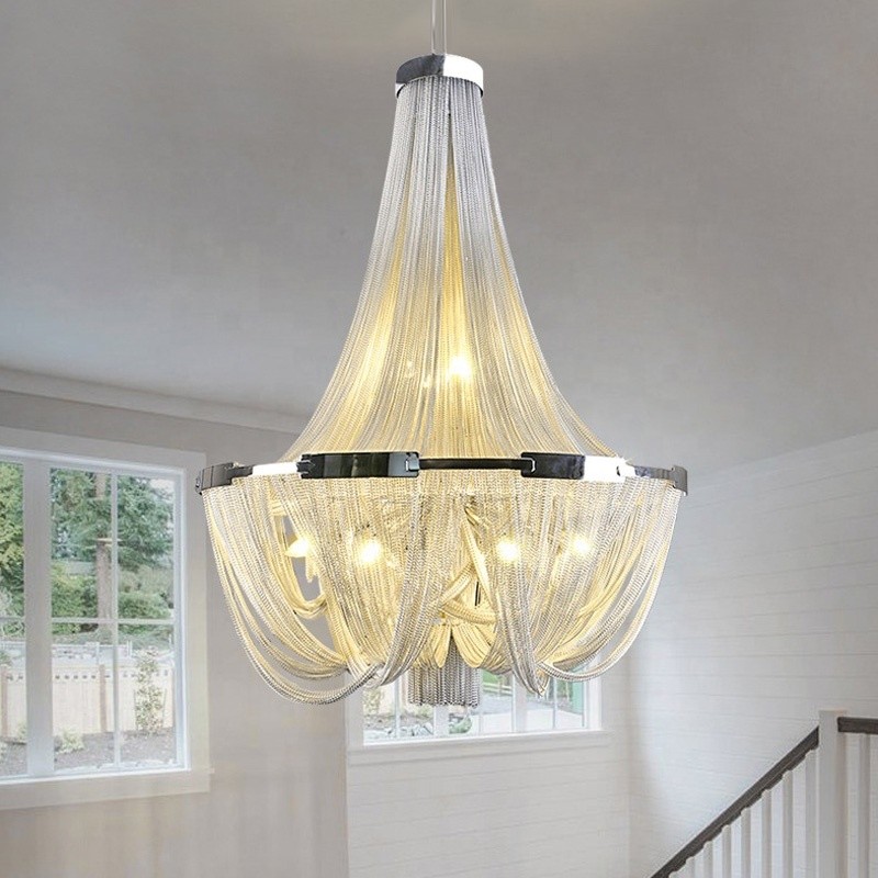 Tassel Manufacturer - Silver Chain Luxury Chandelier