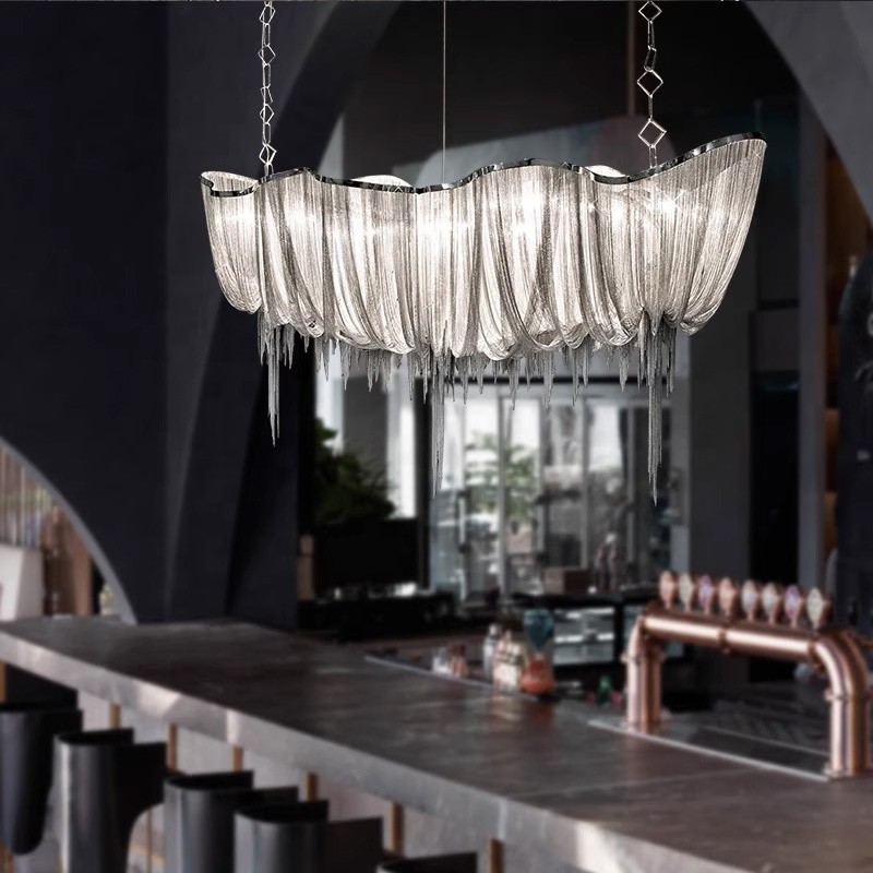 Silver Factory - Aluminum Chain Modern Chandelier