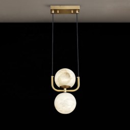 Single Head Manufacturer - Long Marble Designer Chandelier