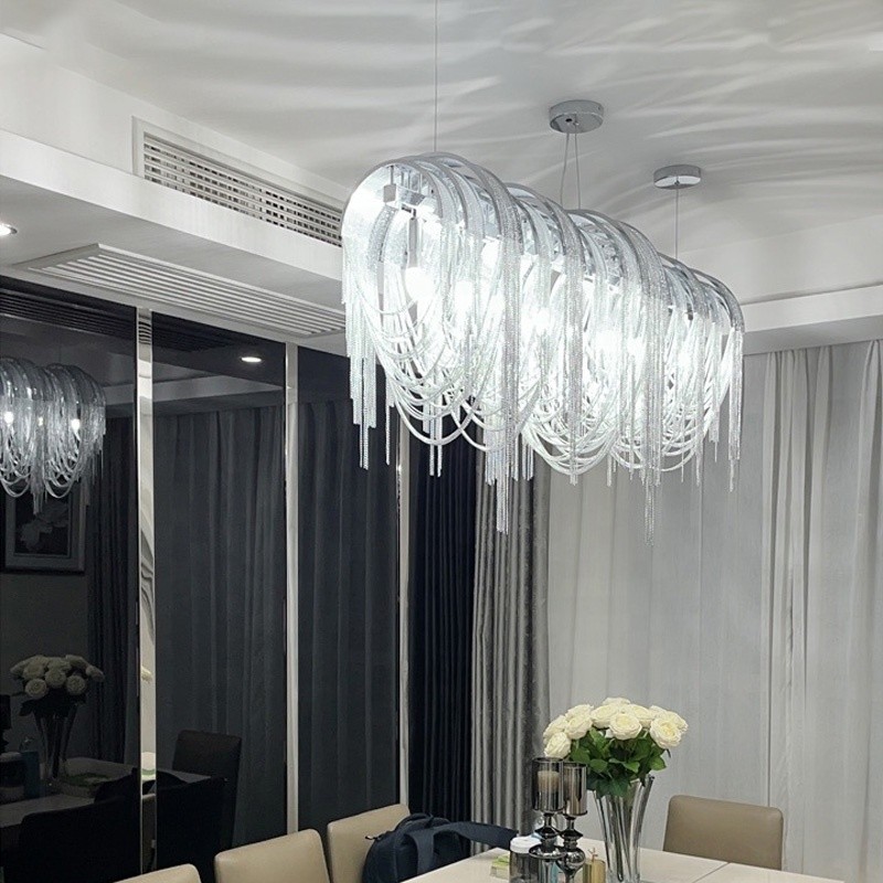 Chain Factory - Aluminum Tassel Project Chandelier
