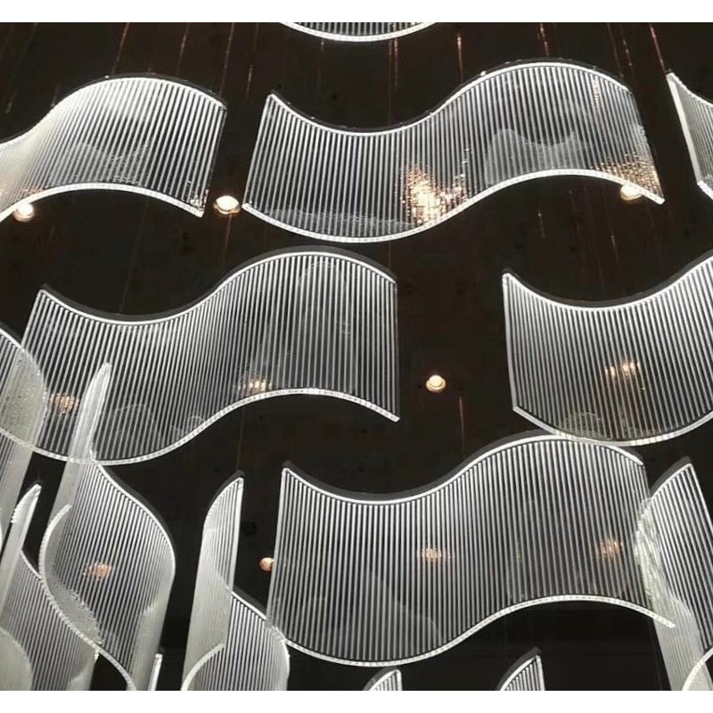 Acrylic Chandelier Supplier - Wave Design Non-standard Lighting