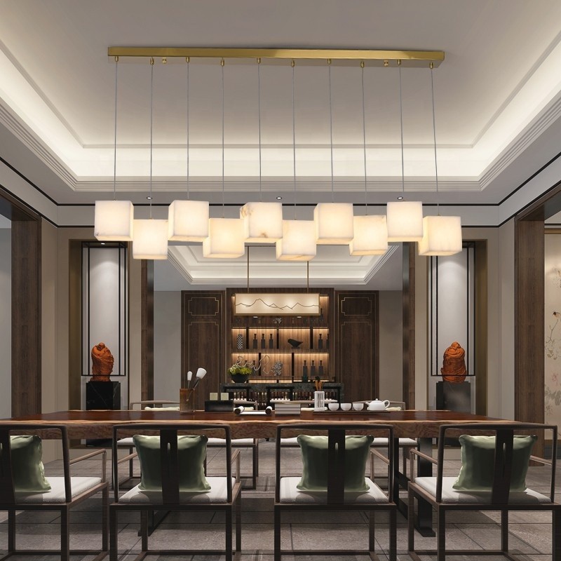 Square Pendant Factory - Marble Box Restaurant Lighting