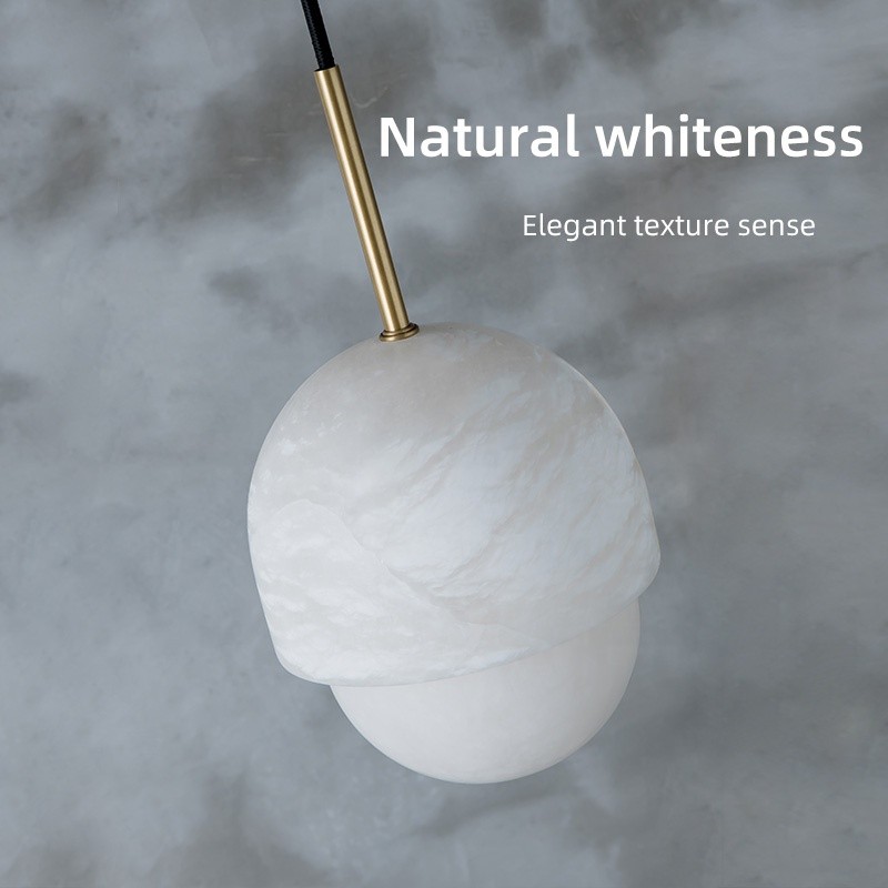 Alabaster Supplier - Symmetry Oval Marble Island Lamp