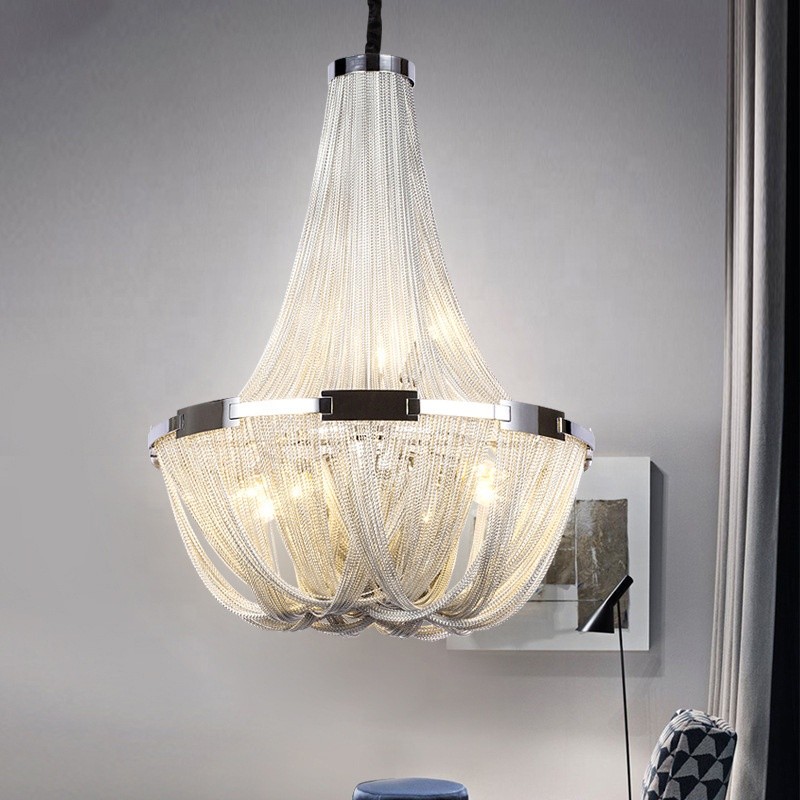 Tassel Manufacturer - Silver Chain Luxury Chandelier