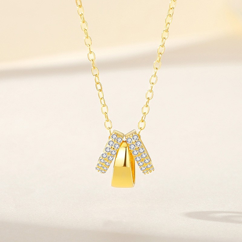 925 Sterling Silver Necklace Factory - Zircon Pendant Chain Light Crystal Collarbone