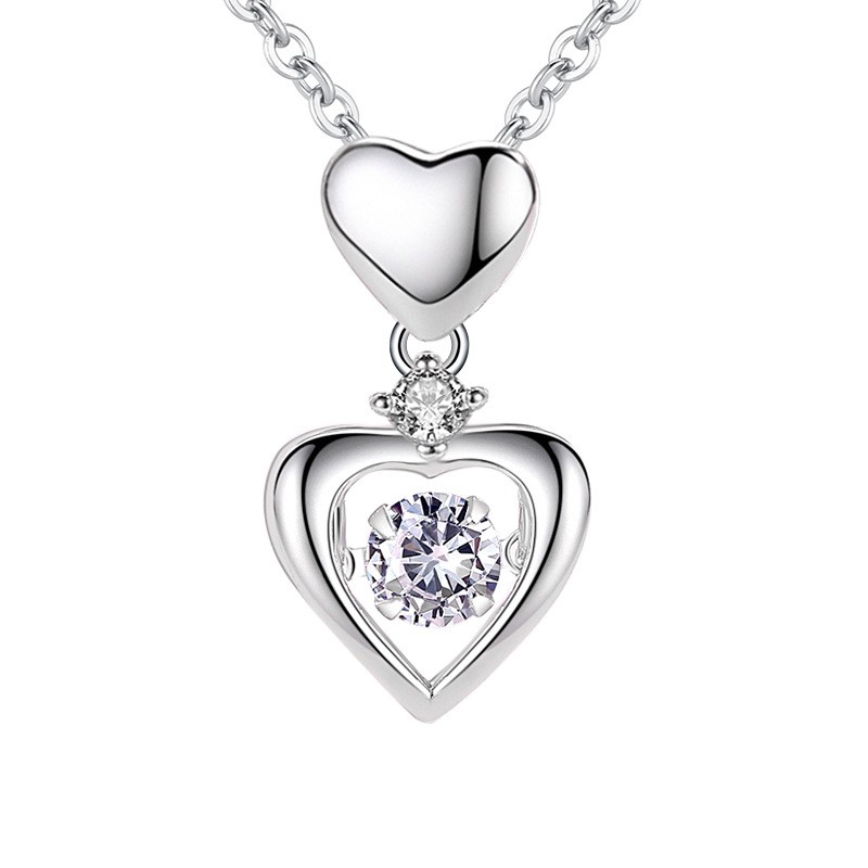 S925 Silver Collarbone Chain Factory - Rhodium Plated Zircon Mother's Day Engagement