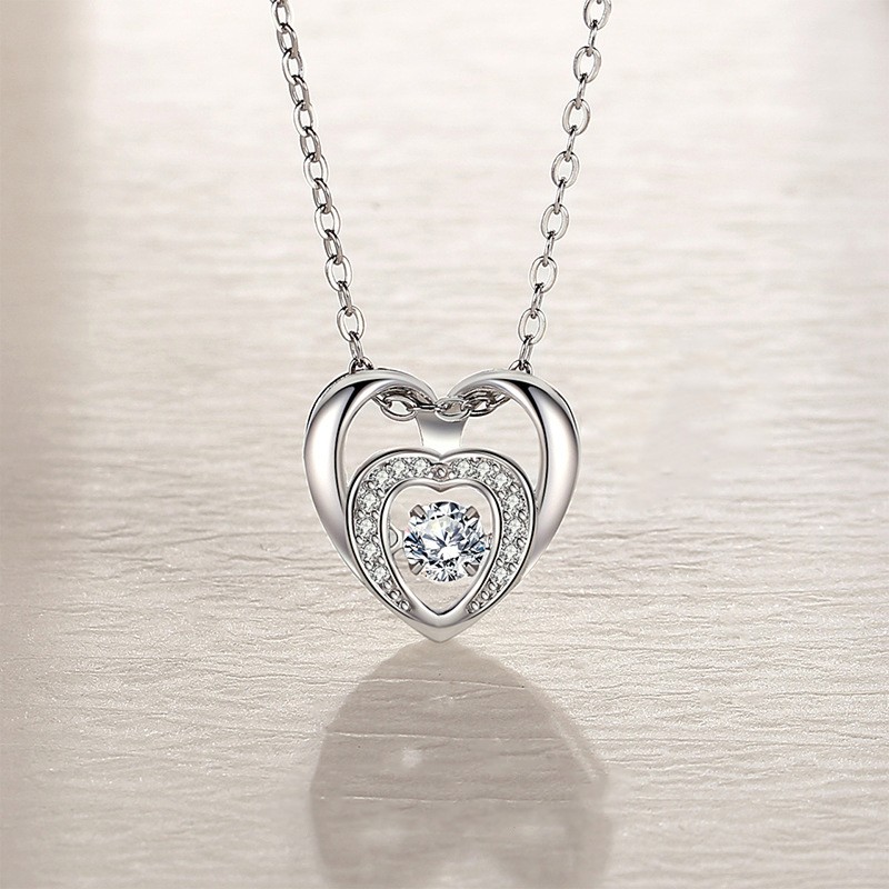 Double Heart Necklace Manufacturer - Forever Love Heart Shaped Infinity Jewelry Gift