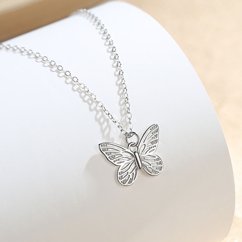 Butterfly Pendant Necklace Supplier - Zircon Crystal Trendy Ladies Chain Jewelry
