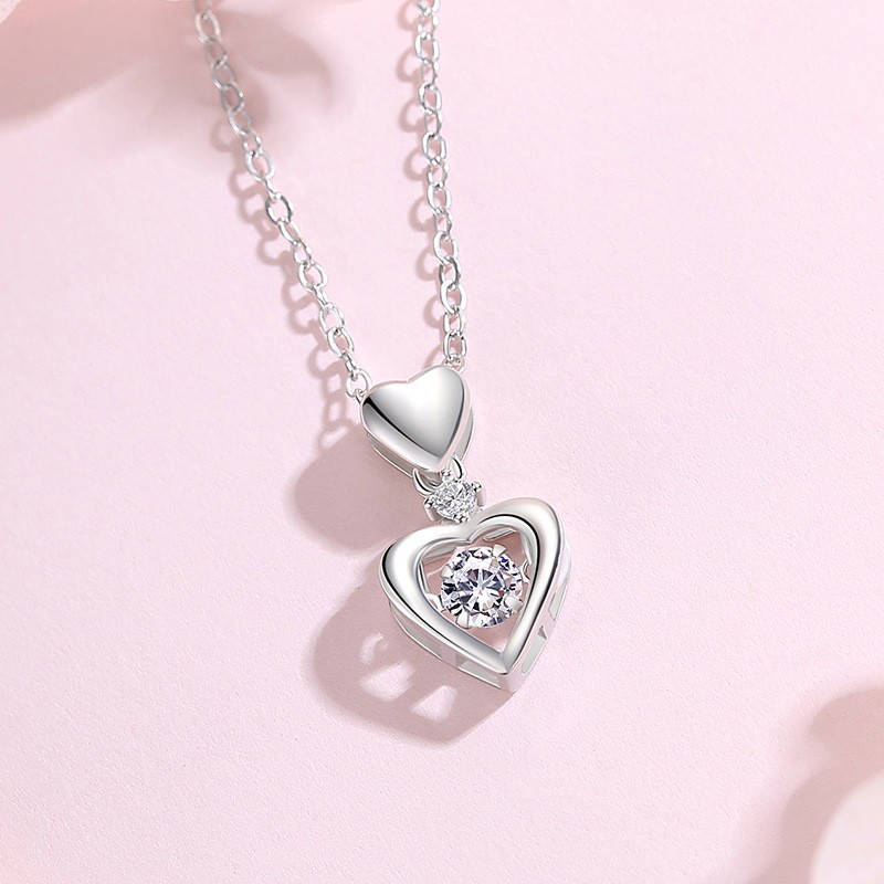 S925 Silver Collarbone Chain Factory - Rhodium Plated Zircon Mother's Day Engagement