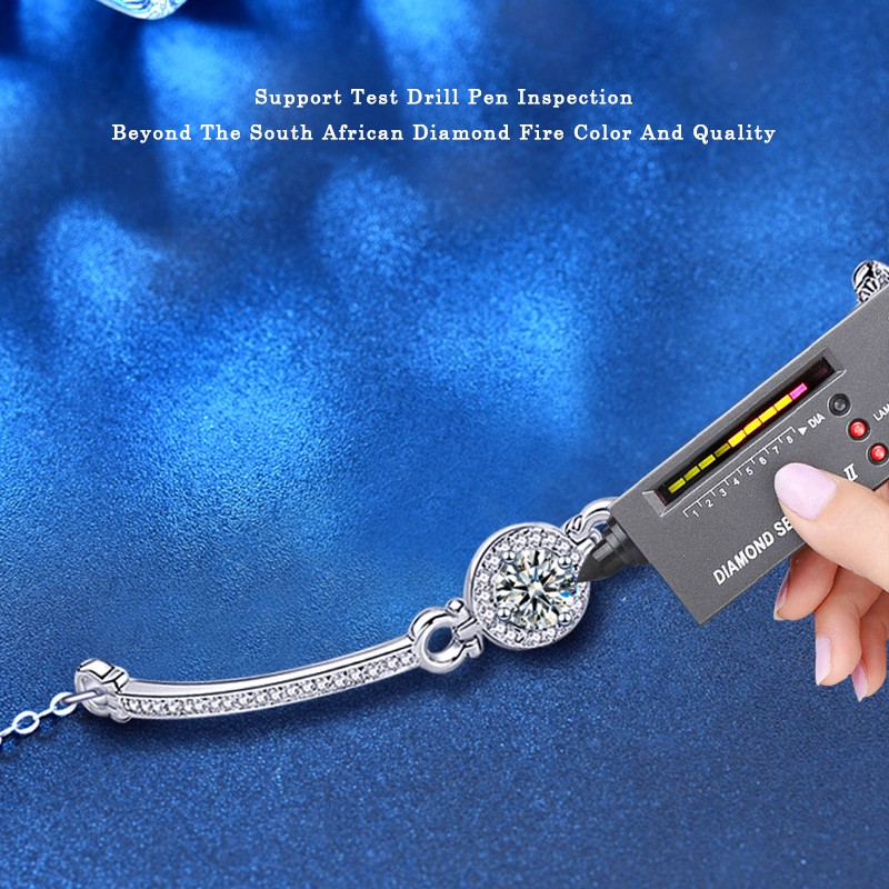 925 Sterling Silver Bracelet Supplier - Designer 1Ct Round Brilliant Cut Moissanite