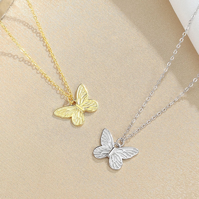 Butterfly Pendant Necklace Supplier - Zircon Crystal Trendy Ladies Chain Jewelry