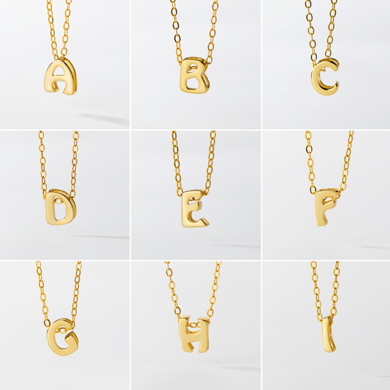 S925 Silver Letters Pendant Manufacturer - English Series Japanese Korean Version DIY