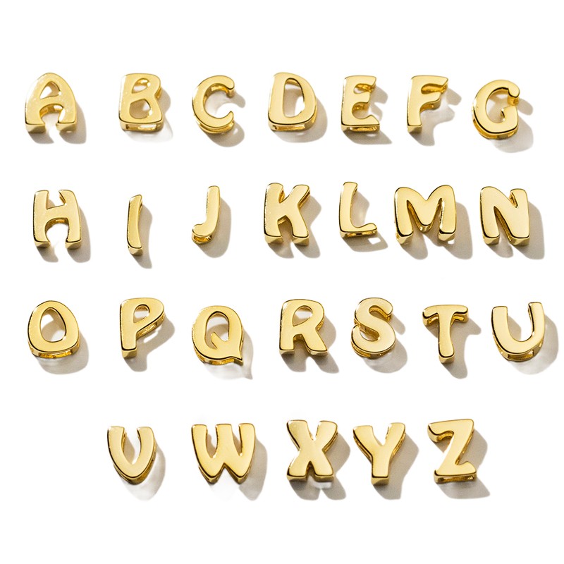 S925 Silver Letters Pendant Manufacturer - English Series Japanese Korean Version DIY