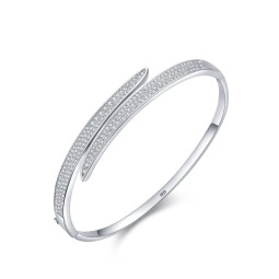 925 Sterling Silver Bangle Manufacturer - Classic Zircon Wedding Engagement Fine Bracelet