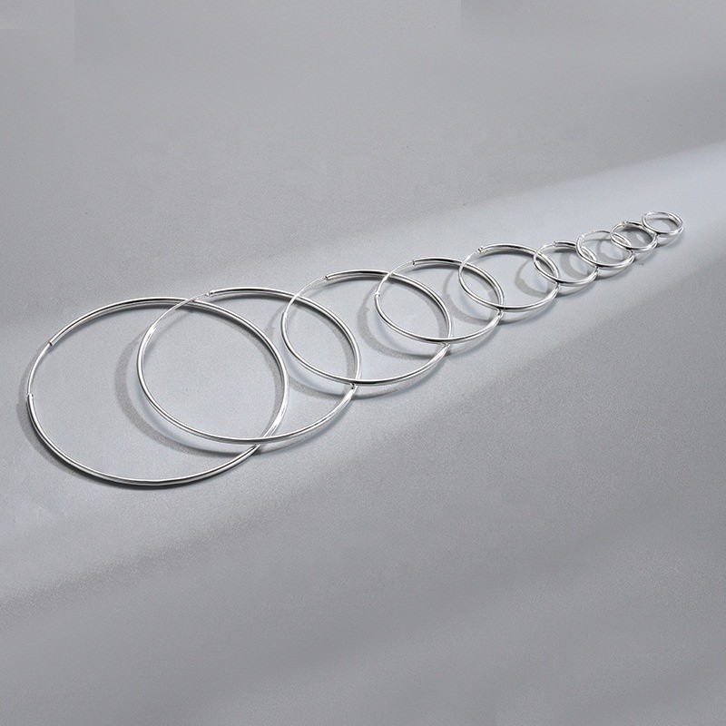 925 Sterling Silver Hoop Earrings Manufacturer - Hip Hop Big Hoop 18k Gold Plated