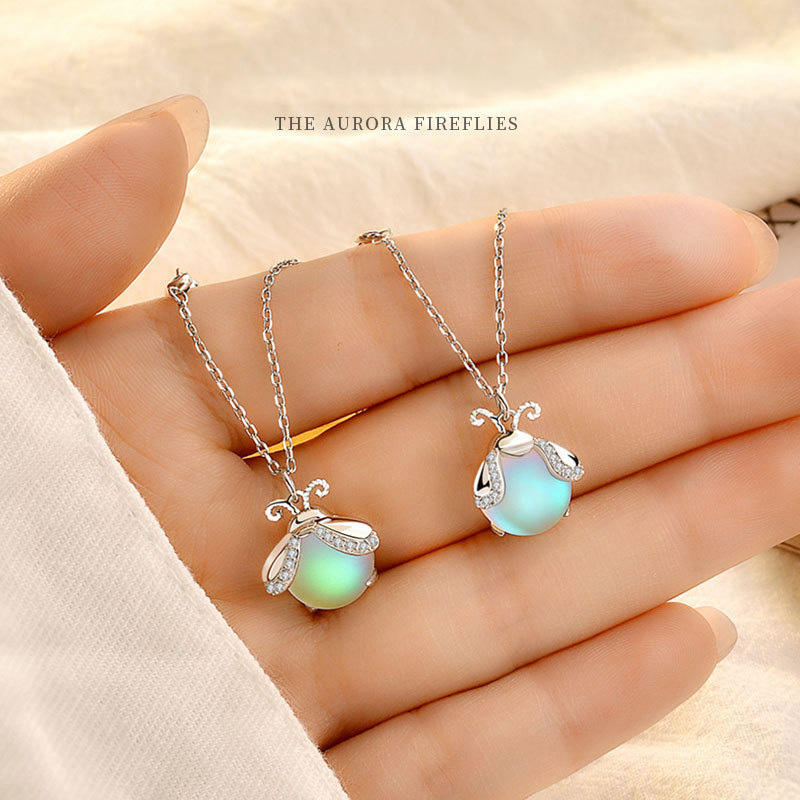 925 Sterling Silver Pendant Necklace Factory - Elegant Insect Firefly Luxury Wedding