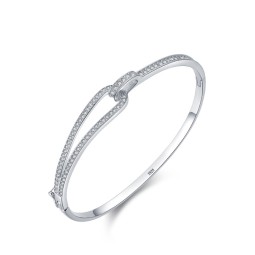 925 Sterling Silver Bracelet Supplier - Irregular Geometric Dazzling Clear Zircon