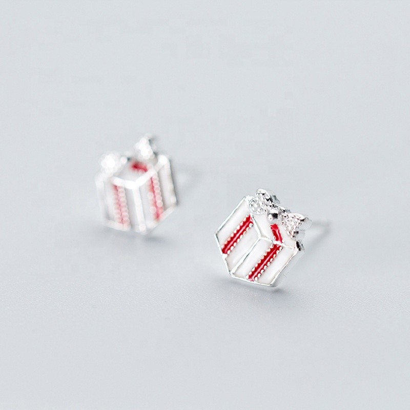 925 Silver Stud Earrings Supplier - Snowman Deer Bell Christmas Tree Fine Jewelry