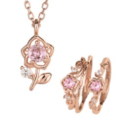 925 Sterling Silver Jewelry Set Manufacturer - Halloween Cartoon Belle Princess Flower