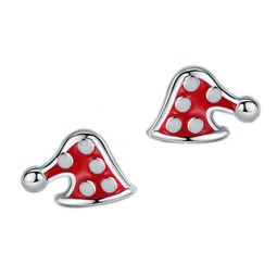 925 Silver Stud Earrings Manufacturer - Christmas Stocking Sweet Simple Kids Jewelry