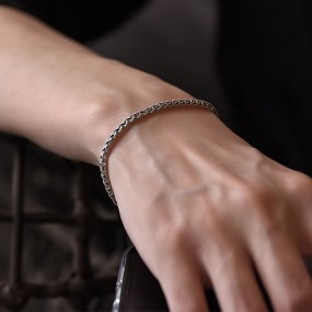 925 Sterling Silver Bracelet Supplier - 3-7mm Custom Dragon Bone Chopin Cuban Link