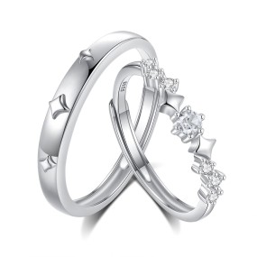 925 Sterling Silver Zircon Ring Manufacturer - Cute Design Star Earth Finger Engagement