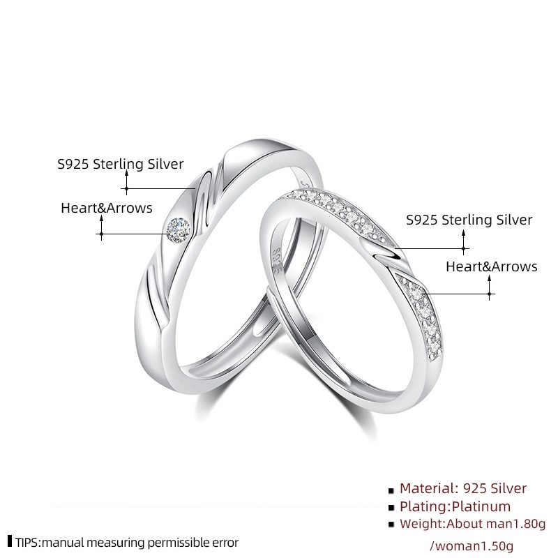 925 Sterling Silver Zircon Rings Factory - Rhodium Plated Classic Wedding Engagement