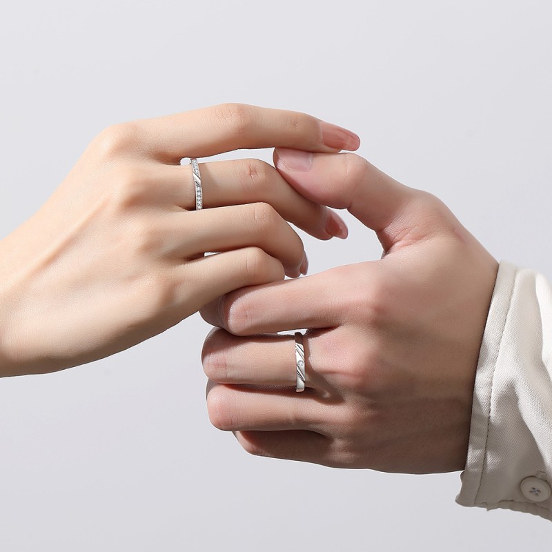 925 Sterling Silver Zircon Rings Factory - Rhodium Plated Classic Wedding Engagement