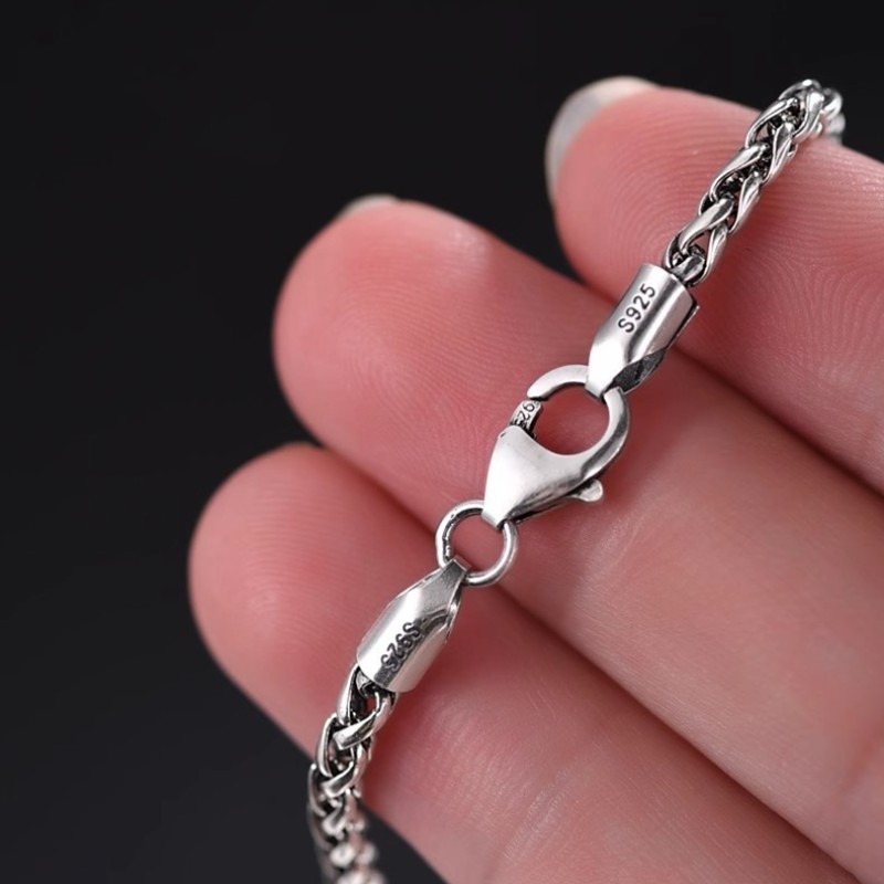 925 Sterling Silver Bracelet Supplier - 3-7mm Custom Dragon Bone Chopin Cuban Link