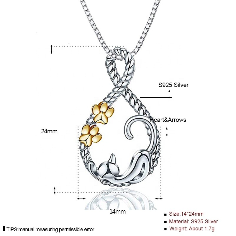 Animal Pendant Necklace Manufacturer - Cute Cat Dog Paw Water Drop Charm Birthday