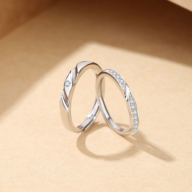 925 Sterling Silver Zircon Rings Factory - Rhodium Plated Classic Wedding Engagement