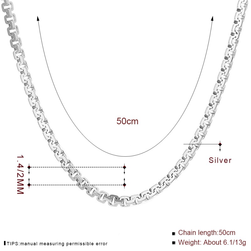 925 Sterling Silver Cuban Chain Supplier - 1.4/2mm Venetian Box Link Hip Hop