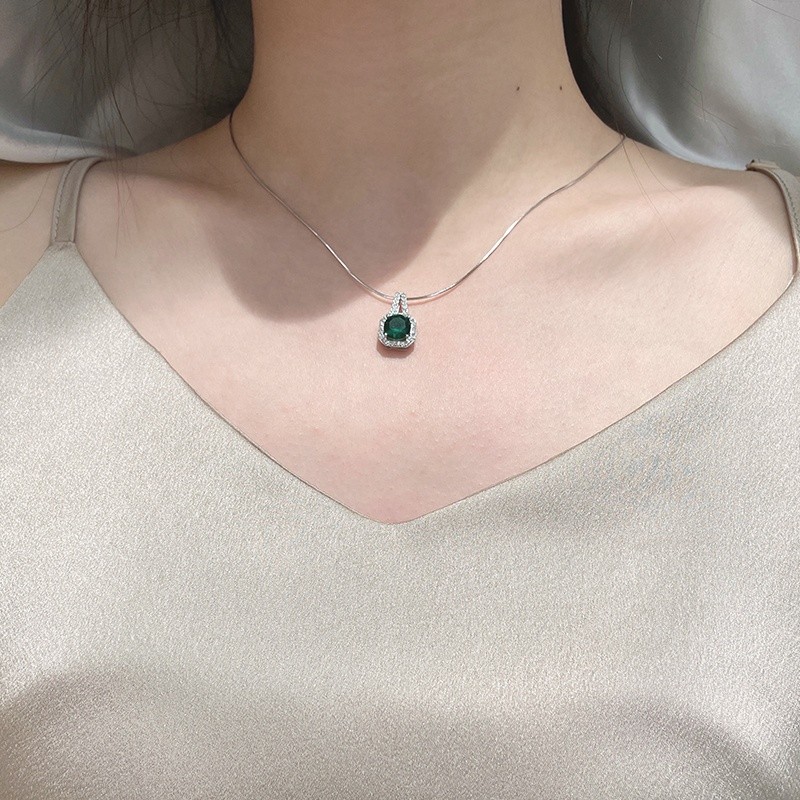 925 Sterling Silver Pendant Factory - Zirconia Fashion Birthstones Charms Women Gift