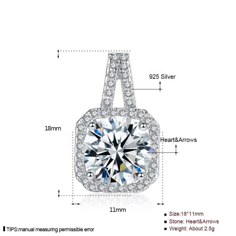 925 Sterling Silver Pendant Factory - Zirconia Fashion Birthstones Charms Women Gift