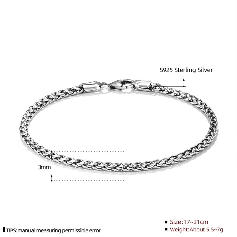 925 Sterling Silver Cuban Bracelet Supplier - 3/4/5/6/7mm Width Men Women Jewelry
