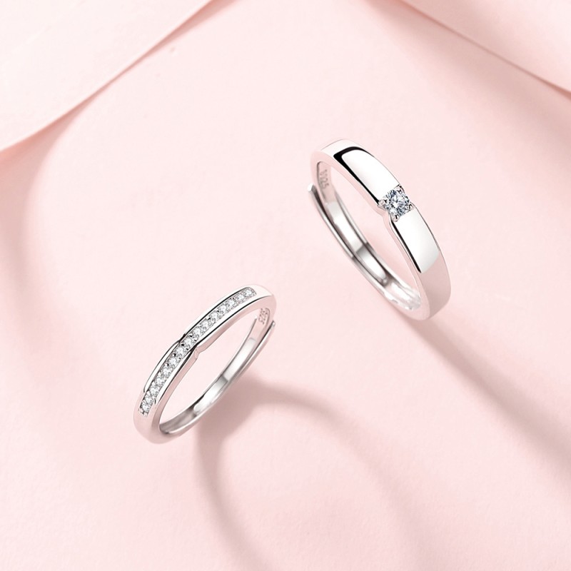 925 Sterling Silver Wedding Ring Manufacturer - White Rhodium Plated Engagement Eternity