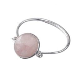 925 Sterling Silver Bracelet Manufacturer - Custom Pink Crystal Austrian Bangle Women