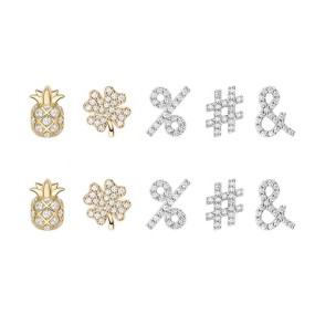 925 Sterling Silver Earrings Factory - Tiny Cartilage Stud Barbell Screw Backs