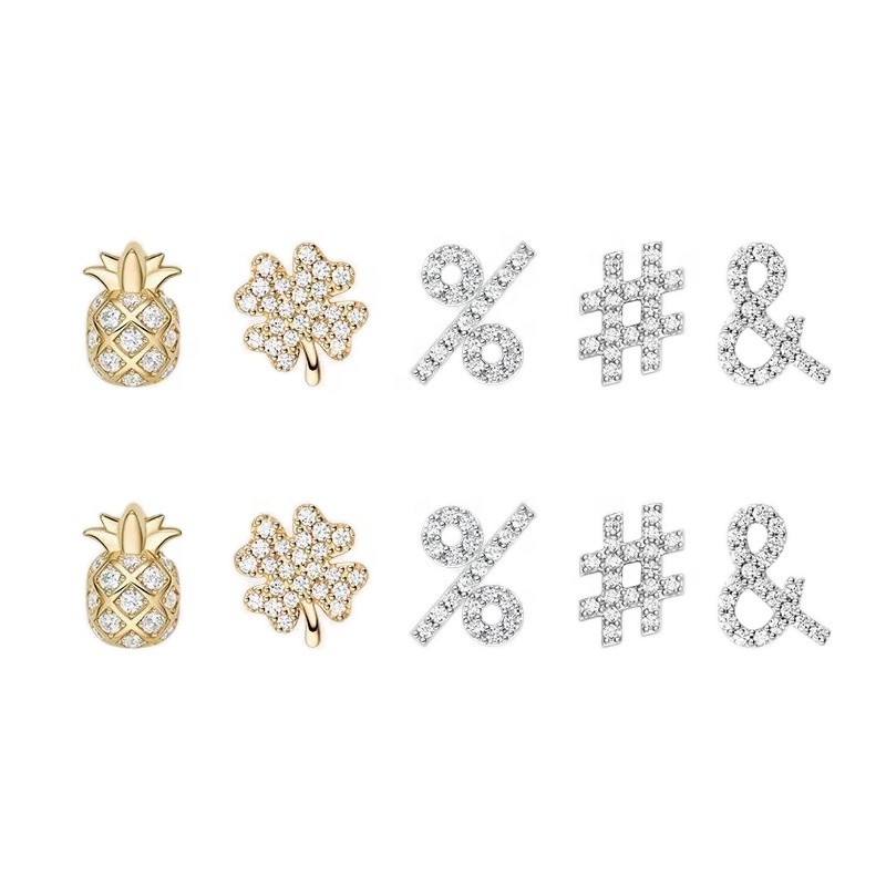 925 Sterling Silver Earrings Factory - Tiny Cartilage Stud Barbell Screw Backs