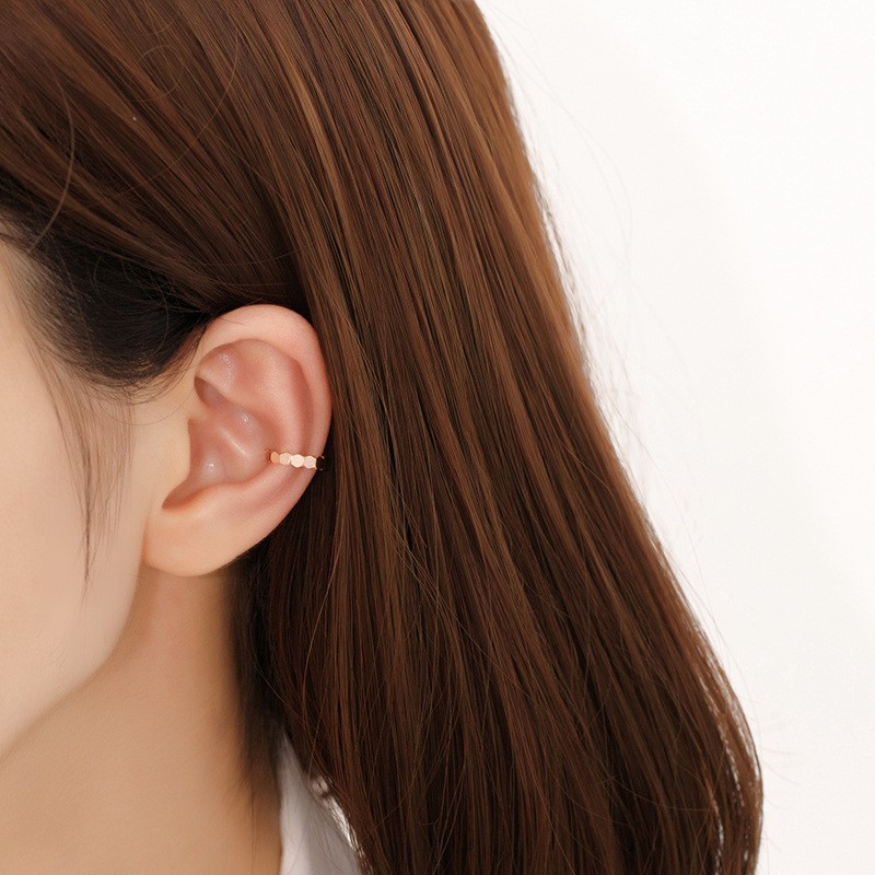 C Shaped Stud Earrings Factory - Honeycomb Religious Trendy Fashion Women Jewelry