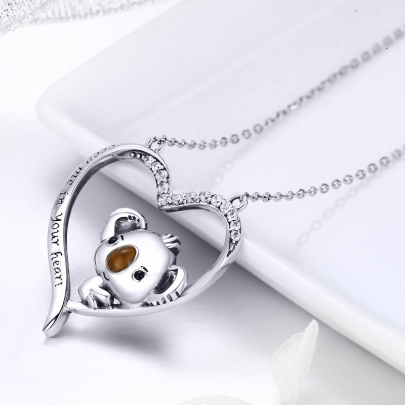 925 Sterling Silver Jewelry Set Manufacturer - Cute Bear Koala Animal Pearls Girls
