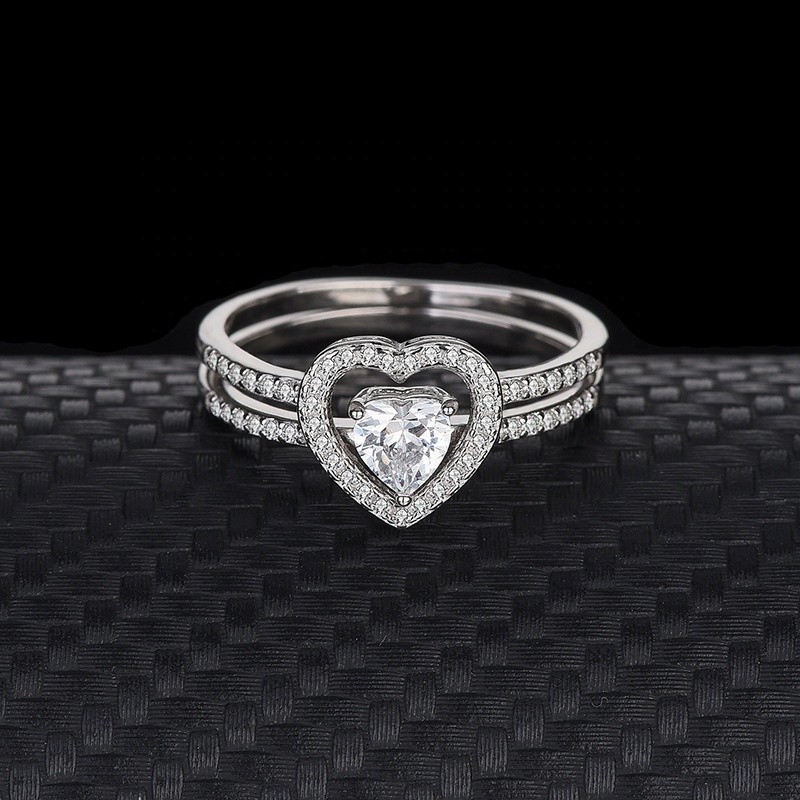 925 Sterling Silver Couple Rings Manufacturer - European American Zirconia Wedding Diamond