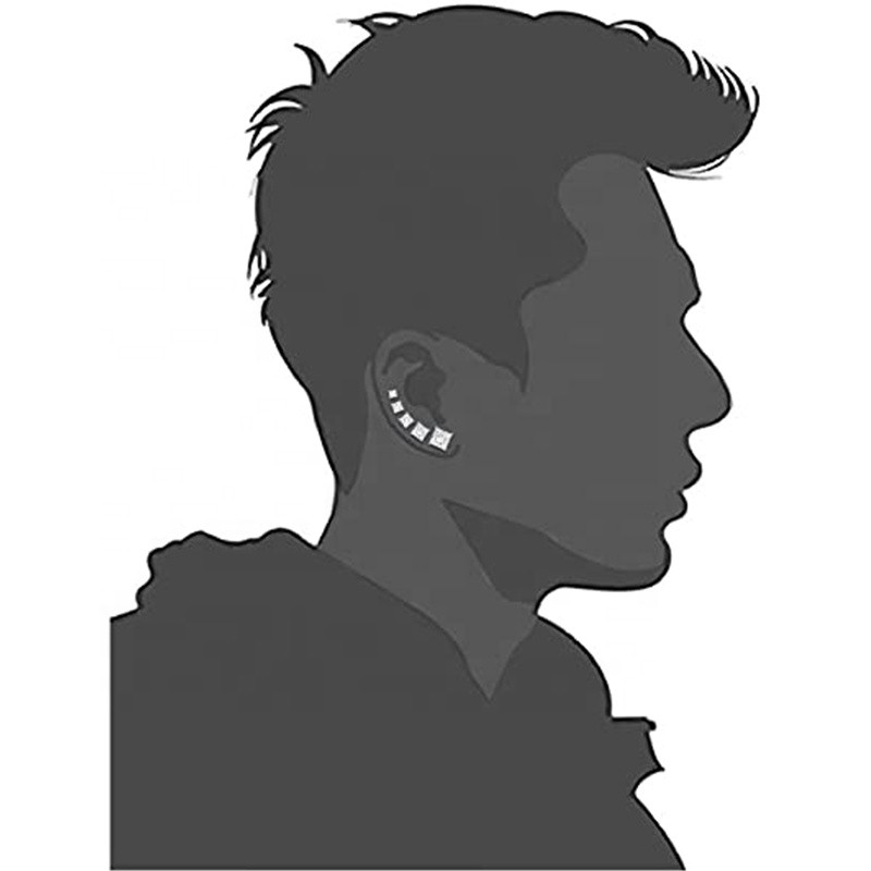 925 Sterling Silver Stud Earrings Factory - Korean Cubic Zircon CZ Square Diamond