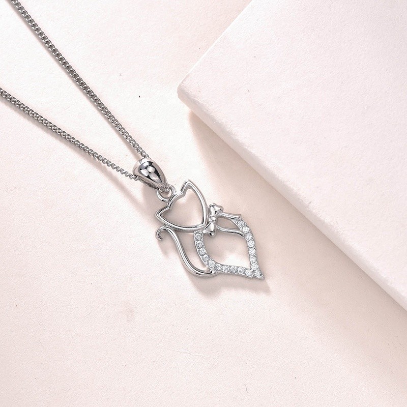 925 Sterling Silver Pendant Supplier - Grace Cat Simple Personality Summer Jewelry