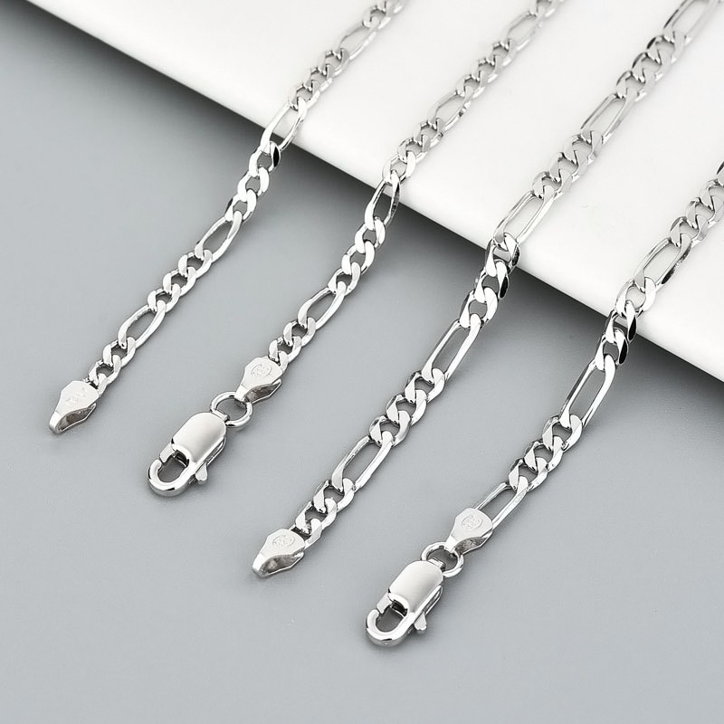 925 Sterling Silver Box Chain Manufacturer - Horsewhip Figaro Cuban Link Hip Hop