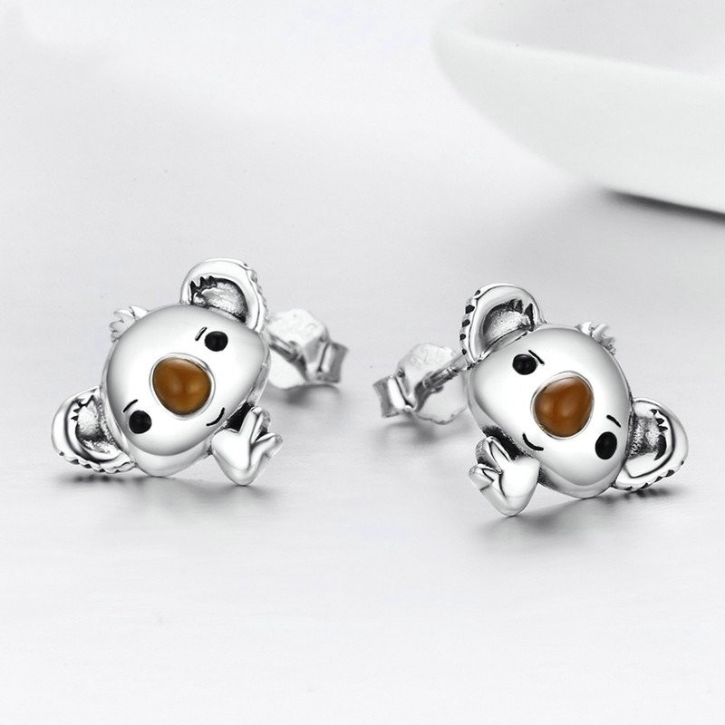 925 Sterling Silver Jewelry Set Manufacturer - Cute Bear Koala Animal Pearls Girls