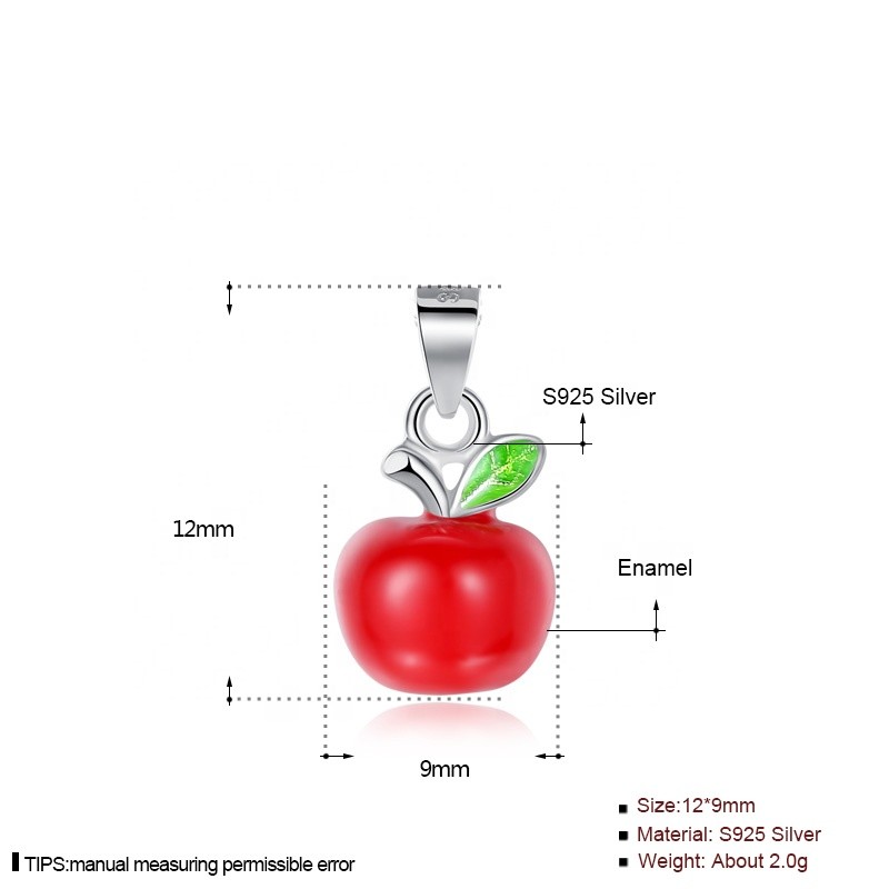 Christmas Pendant Necklace Manufacturer - Red Apple Lovely Clavicular Chain Simple Gift
