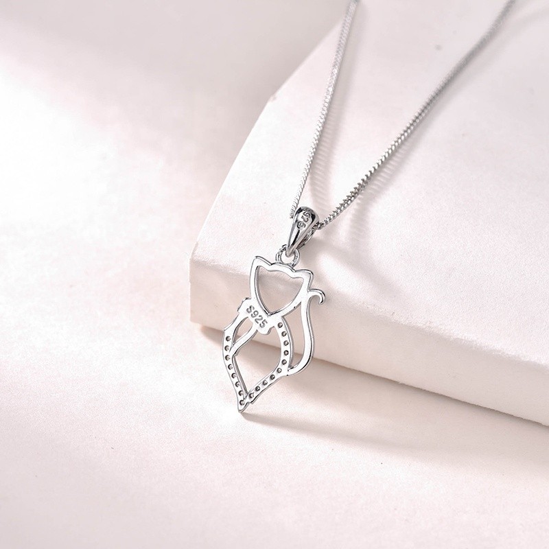 925 Sterling Silver Pendant Supplier - Grace Cat Simple Personality Summer Jewelry