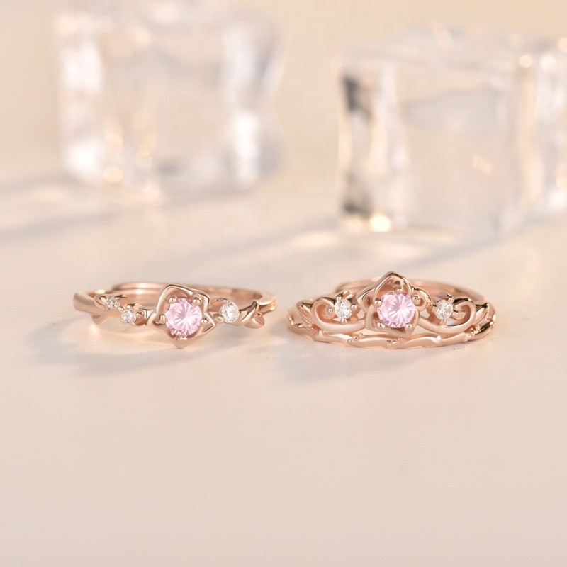 925 Sterling Silver Jewelry Set Manufacturer - Halloween Cartoon Belle Princess Flower